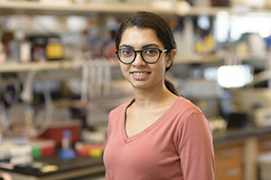 TPCB student Sahana Rao, recipient of the 2020 Kravis Women in Science Endeavor Graduate Fellowship
