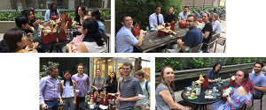 TPCB students and faculty keynote speakers enjoy an outdoor lunch at the 2021 Tri-Institutional Chemical Biology Symposium