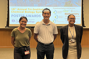 Winners of the Open Graduate Student Poster Awards at the 2022 Tri-I Chemical Biology Symposium
