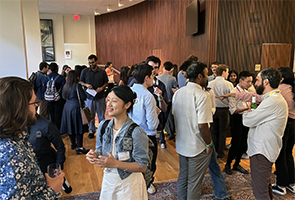 Participants enjoy the reception at the 2024 Tri-I Chemical Biology Symposium