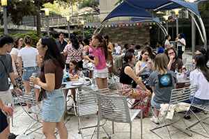 Students enjoy the annual TPCB summer barbeque on July 23, 2024.