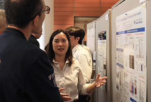 TPCB student Victoria Jordan presents a poster at the 2025 Tri-Institutional Chemical Biology Symposium